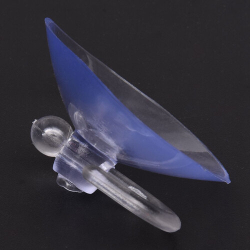 PVC Plastic Suction Cup Hook 40mm 12 Pcs Clear Blue 2