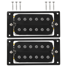 2 szt. (1 zestaw) Czarne przetworniki Humbucker Double Coil do gitary elektrycznej + śruba do ramy