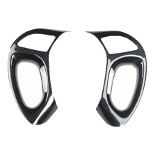 Adesivi per cornice di rivestimento dei pulsanti del volante dell'auto per IX35 2010-2015 Decorazione interna ABS Fibra di carbonio LHD