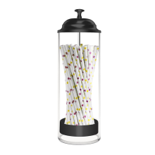 Porta cannucce per cannucce di dimensioni standard, dispenser in plastica con coperchio