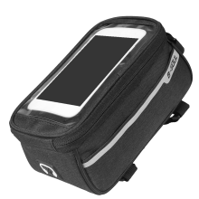 Bike Phone Mount Bag Front Frame Mountain Road Accessories for Fit Under 6 Inch Black