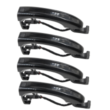 4pcs Black Smart Exterior Door Handle 4L0837205A 4L0837207A for 2007-2015 W/Key Button 4L0 837 205B
