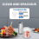 Rechargeable Electric Salt and Pepper Grinder, Adjustable Grinder Silver 6