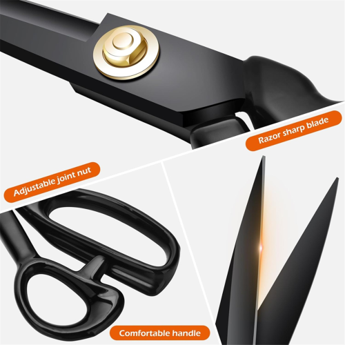 Fabric Scissors Professional, 8Inch Heavy Duty Sewing Tailor for Cutting Leather 2