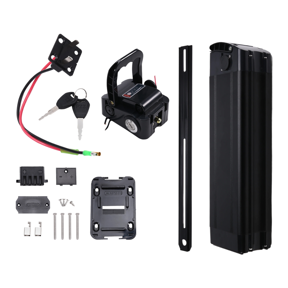 Photos - Climbing Gear Electric E Bike Bicycle 18650 Battery Box Case Cover 48V Empty Silver Fish Ebike Aluminum Housing Accessories