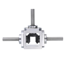 Gear-Box 90 Degree Right Angle Bevel- 1:1 Reversing Double Output Shaft 1 Module 20 Teeth Bevel Gear