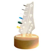 Guitar Pick Display,Luminous Storage Rack,for Acoustic Electric Bass Ukulele Violin Round Base
