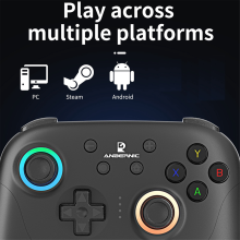 RGP01 Gamepad Bezprzewodowy kontroler gier Bluetooth RGB z efektem Halla do komputera PC Android IOS Steam Biały