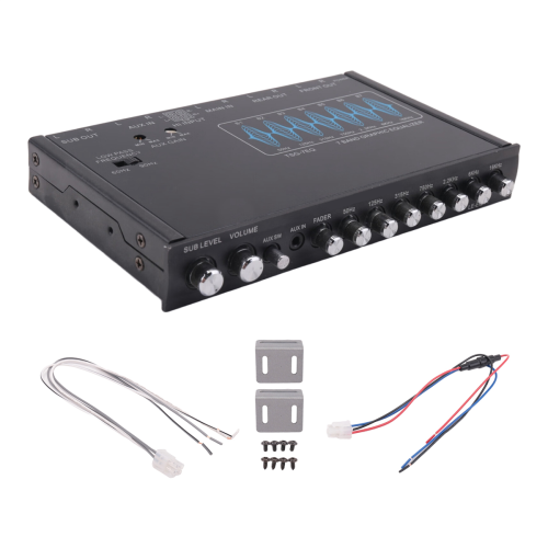 7 Band Car Equalizer Audio EQ Tuning Crossover Amplifier Parametric Preamplifier +-12dB 2