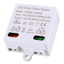 LED-transformator 12V/DC, 0-10W mini-transformator, voeding, elektronica voor 12V-lampen en verlichting