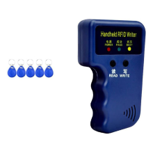 125 kHz nabijheids-ID-duplicator voor HID, AWID, ParadoxCards/sleutelhangers, draagbare RFID-schrijver, 5 beschrijfbare sleutelhangers B