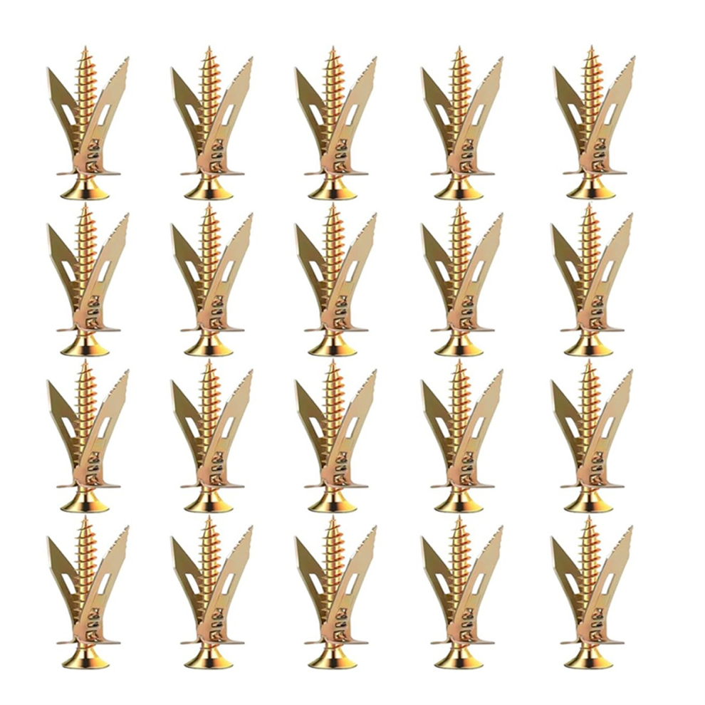 100Pcs Self Drilling Drywall Anchors With Screws Upgraded Zinc Plated Steel Hollow Wall Anchors(0.47X1.57inch)And Tauoh