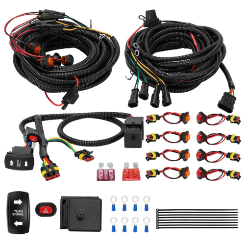 ATV UTV Blinker-Kit, universelles, straßenzugelassenes Kit mit Rückwärts-/Warnblinker-/Blinker-/Blinker-/Wippschalter, Plug-and-Play 1