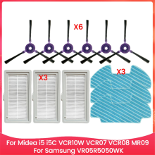 Voor I5 I5C VCR10W VCR07 VCR08 MR09 voor VR05R5050WK Vervangende onderdelen Zijborstelfilter Dweildoekset