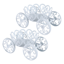 2-pack enkele prinsessenkoets cupcake standaard display