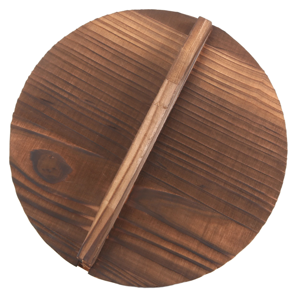 Kitchen Multi-Functional Wooden Pot Cover Handle Pan Lid Eco-Friendly Anti-Scalding Wood Baking Lids 26Cm 4854061035947