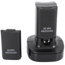 Dubbel oplaadstation met 2 oplaadbare 4800 mAh-batterijen en led-oplaadlampje voor EU-stekker