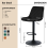 AINPECCA (Black) 1PCS Swivel Bar Stools Velvet Breakfast 8