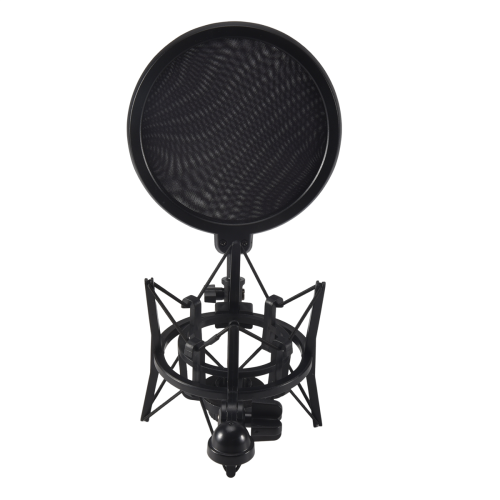 Professional Microphone Mic Shock Mount with Shield Articulating Head Holder Stand Bracket for Studio Broadcast 1
