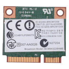 Dual Band BCM943228HMB 802.11A/B/G 300Mbps Wifi Wireless Card Bluetooth 4.0 Half MINI Pci-E Notebook Wlan 2.4Ghz 5Ghz