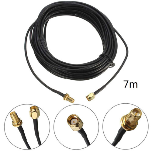 Cable SMA de 7 m, conector de extensión de antena macho a hembra, RG58 2