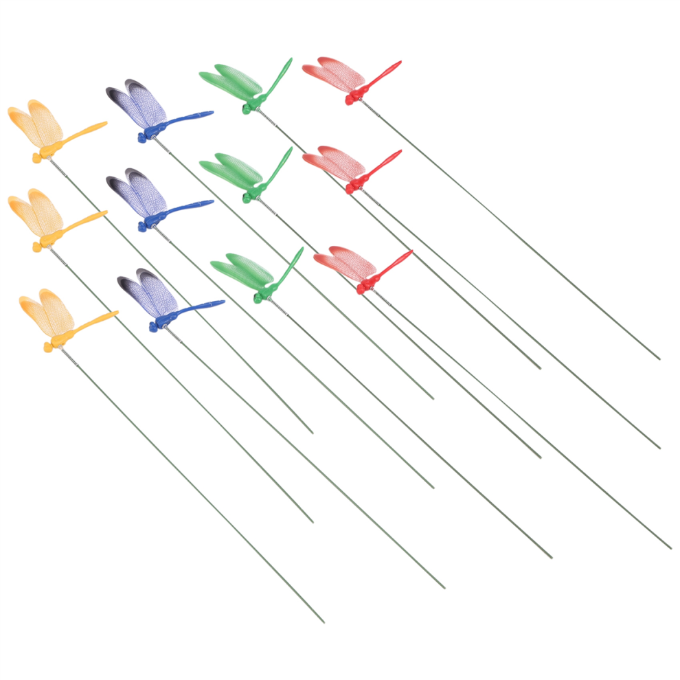 12Pcs Artificial Dragonfly Butterflies Garden Decoration Outdoor Simulation Stakes Yard Plant Lawn Decor Stick 4853273263971