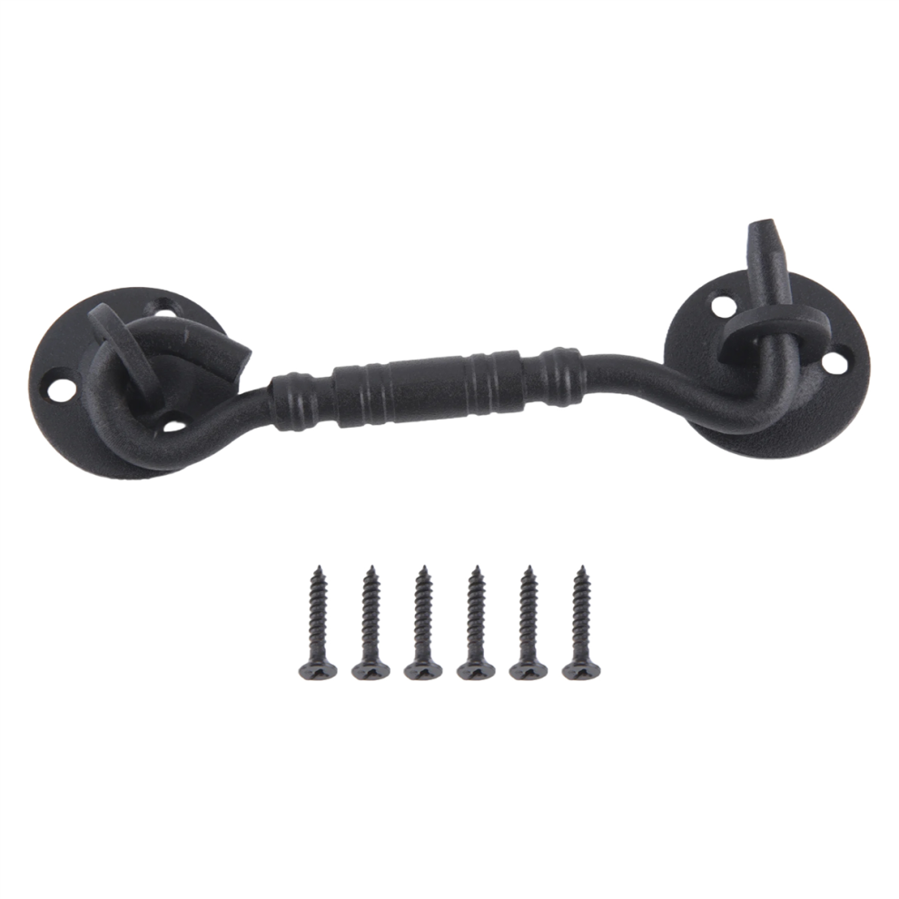 Barn Door Lock, 4 Inch Stainless Steel Hook & Eye Latch With Mounting Screws, Lock For Sliding 4853273263179