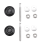 2 PCS Push Button Quick Release Hood Bonnet Pins Lock Clip Car Bumper Latch Kit 2