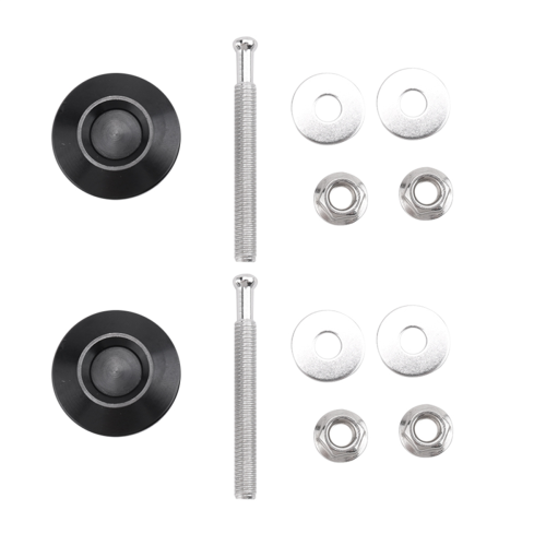 2 PCS Push Button Quick Release Hood Bonnet Pins Lock Clip Car Bumper Latch Kit 1