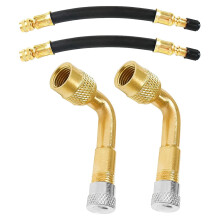 Adaptador de extensión de válvula de neumático de coche, boquilla de inflado de 90 grados con tubo de 180 mm para coches y motocicletas.