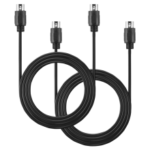 Zestaw 2 kabli DIN MIDI z 5 pinami, 3-stopowy męski kabel do klawiatury, syntezatora klawiatury i syntezatora rackowego