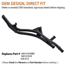 Car Cooling Water Tube Off Hose From Coolant Tank for CC 1K0 121 070 BD 1K0121070BD