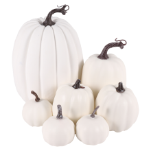 Dekoracja z pianki w kształcie sztucznej dyni na Halloween, biały, na biurko, Święto Dziękczynienia, 7 sztuk