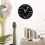 Math Wall Clock , Formulas Quiz in Black and White Equation for Home, Office 9