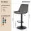 AINPECCA (Grey) 1PCS Swivel Bar Stools Velvet Breakfast 8