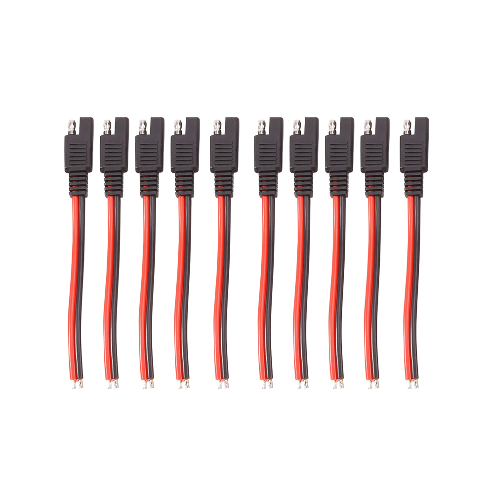 10Pcs 15Cm Sae 2 Pin Quick Connector Disconnect Plug 14Awg Extension Cable Wire Harness For Solar Panel 4853273289056