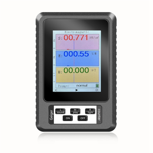 XR2 BR-9A Handheld Electromagnetic Radiation Detector High Precision EMF Meter Tester Black