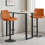 AINPECCA (Orange) 1PCS Swivel Bar Stools Velvet Breakfast 10