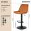 AINPECCA (Orange) 1PCS Swivel Bar Stools Velvet Breakfast 8