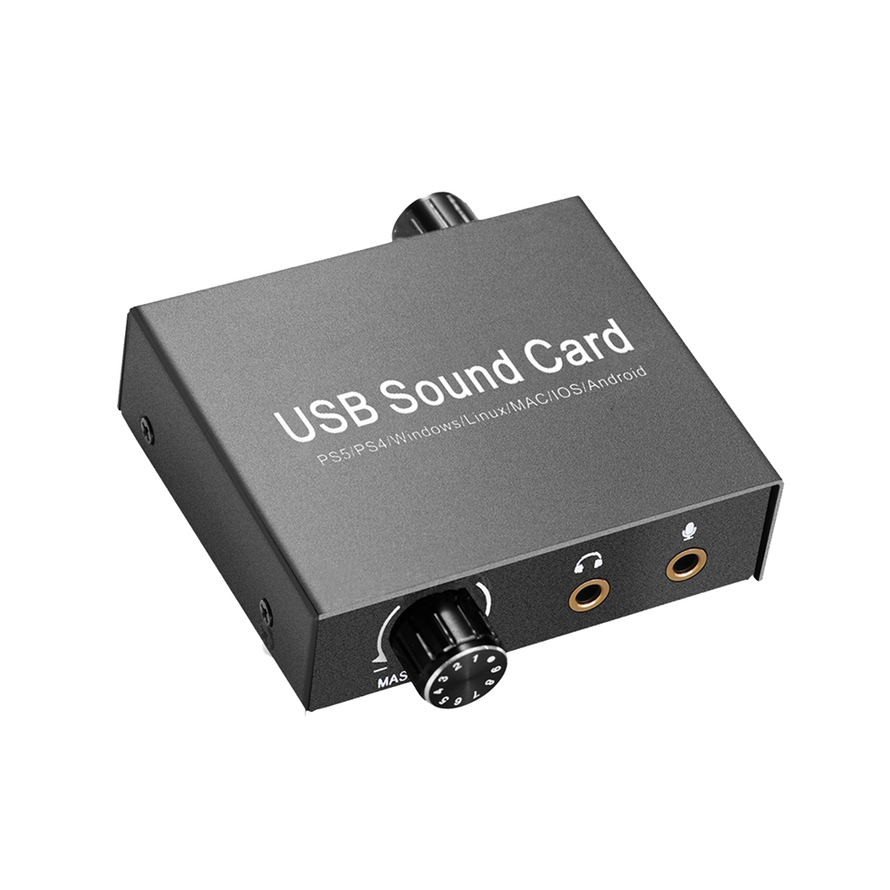 Usb-C Sound Card Audio External 3.5Mm Microphone Adapter Soundcard For Pc Laptop Headset Usb 4853273297778