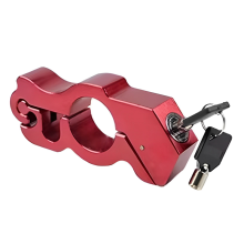 Slot, Stuurslot met 2 sleutels, Antidiefstalrem voor Fiets ATV Scooter - Rood