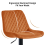 AINPECCA (Orange) 1PCS Swivel Bar Stools Velvet Breakfast 2