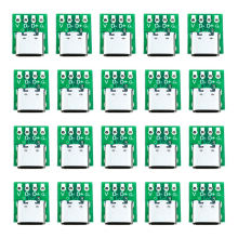 10 szt. żeńskich złączy USB typu C z konwerterem PCB do przesyłu danych za pomocą kabla