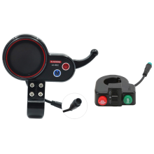 -AOXIONG AX-HB02 Cruscotto per scooter elettrico + pulsante interruttore 36V 48V regolabile 6PIN per