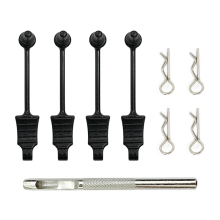 Rubber Body Clip Retainer Shell Fixed Buckle Lock with Hole Opener for ARRMA 1/7 1/8 1/10 RC Car