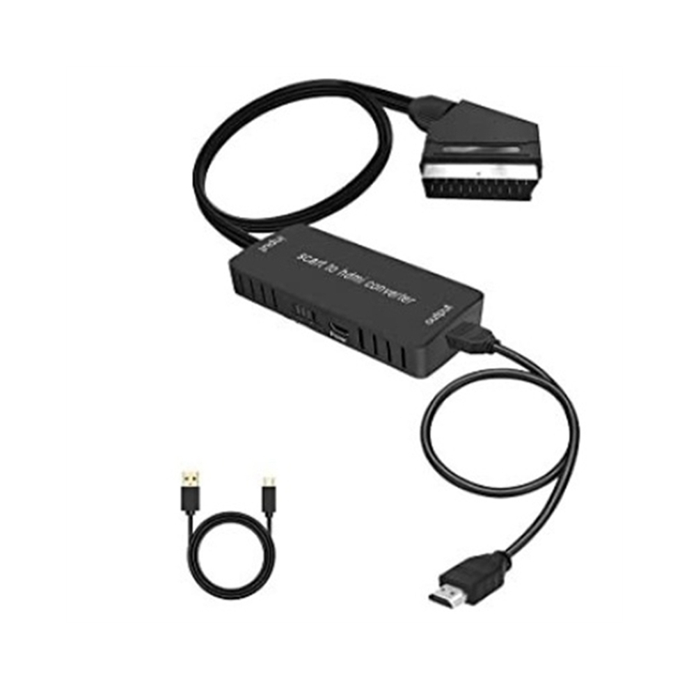 Scart To -Converter Audio Converter Video Cablebox Adapter Supports 1080P Hd Conversion Light 4853273201188