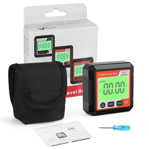 Digital Electronic Level Angle Fnder 90Magnetic Inclinometer Protractor Precision Box Red 1