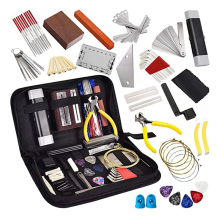 Kit di manutenzione per chitarra da 77 pezzi, set di strumenti di riparazione con borsa, chitarra acustica, strumenti a corda elettrici