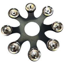 Drum Cymbals Hi Hat Tambourine Set Alloy Bells Percussion Instrument Accessories Black