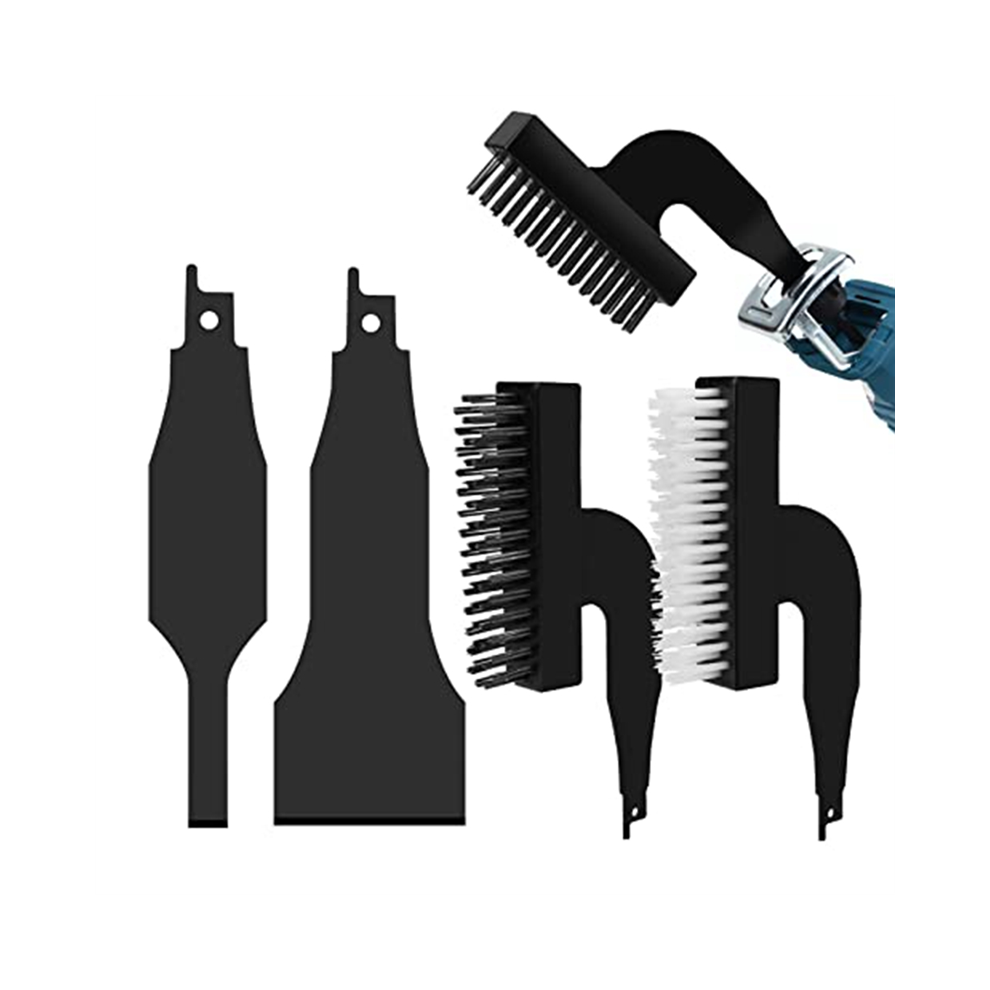 Reciprocating Saw Scraper Blade Set, Black Reciprotools Attachments And Adapters For Saws, 4-Piece 4853273204370